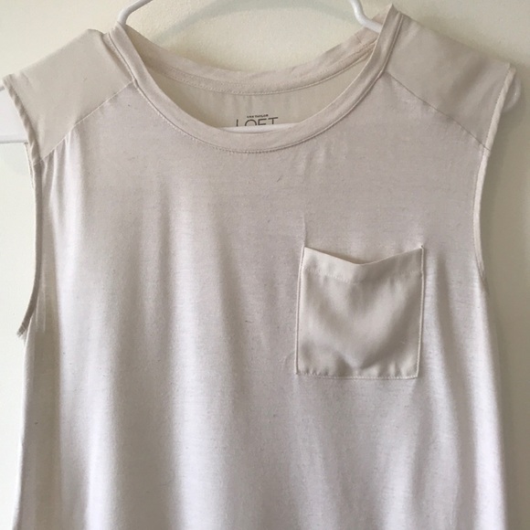 LOFT TANK WITH SHEER NECKLINE - Picture 2 of 3